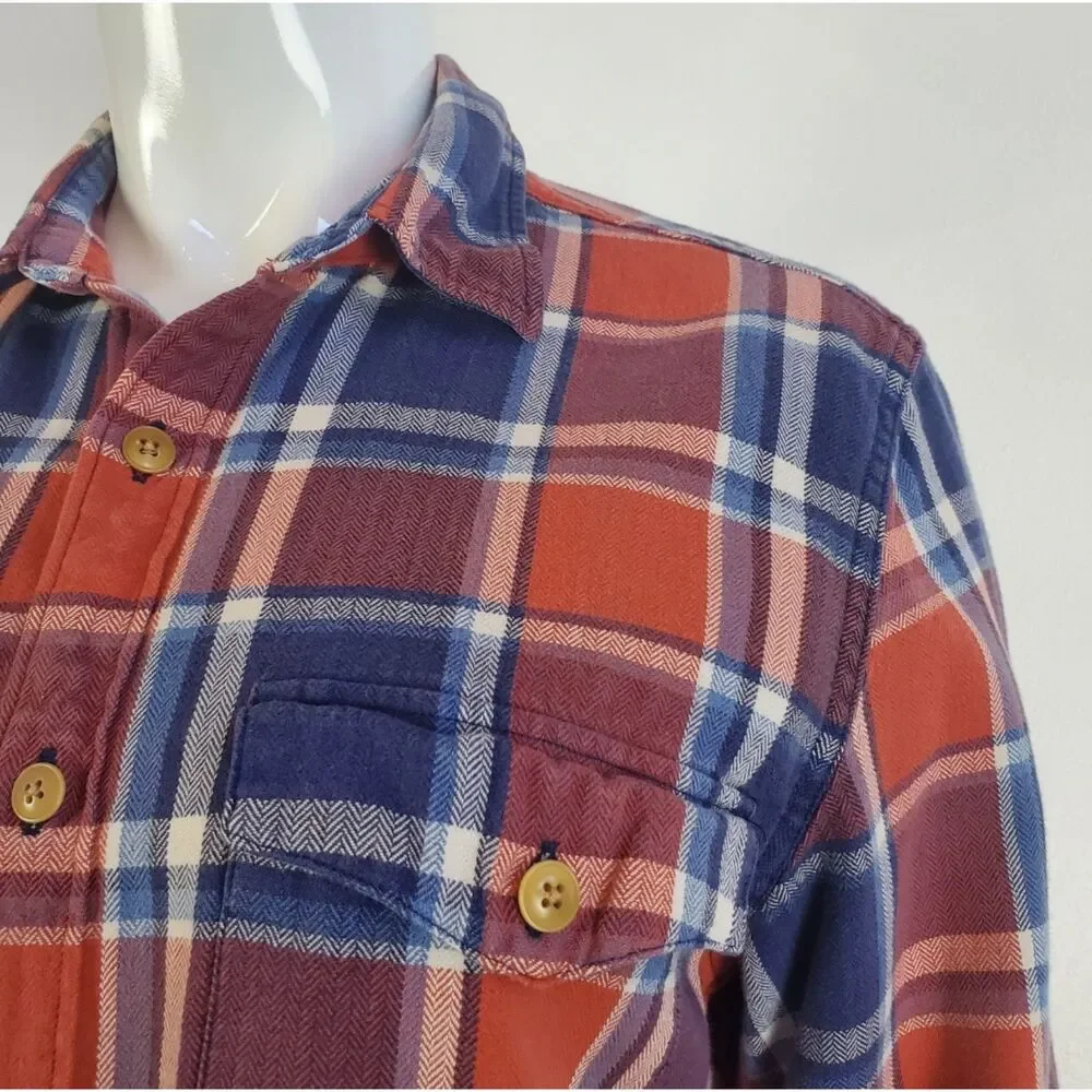Men's J. Crew Red Plaid Button-Up Shirt